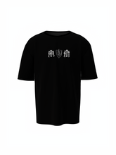 Vishun-Mahakal-Hanuman Black Spiritual Unisex Oversized T-Shirt